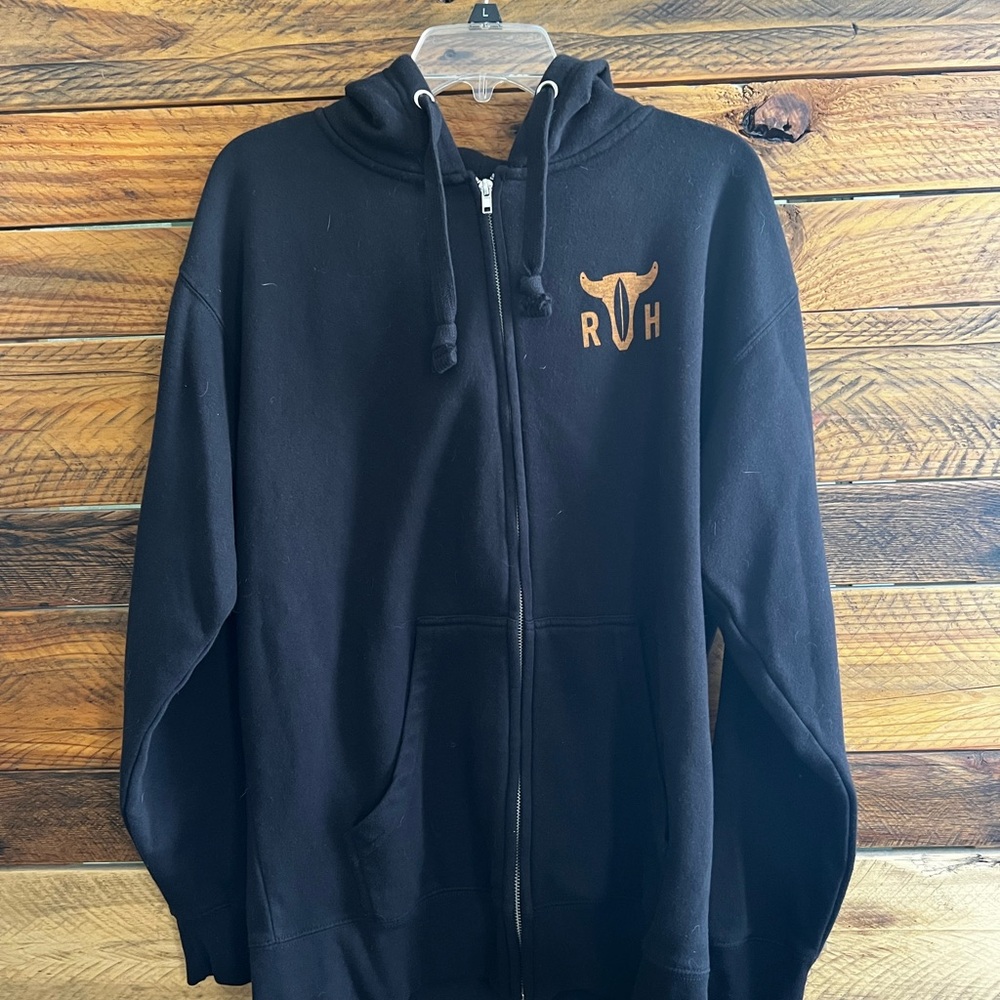 Rod & Hammer Black Zip-Up Hoodie from Rod & Hammer distillery in San Luis Obispo